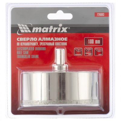 MX-726883 Сверло алмазное по керамограниту, 100 х 67 мм 726883 MATRIX