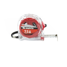 MX-31074 Рулетка Crystal, 7,5 м х 25 мм, корпус из поликарбоната 31074 MATRIX