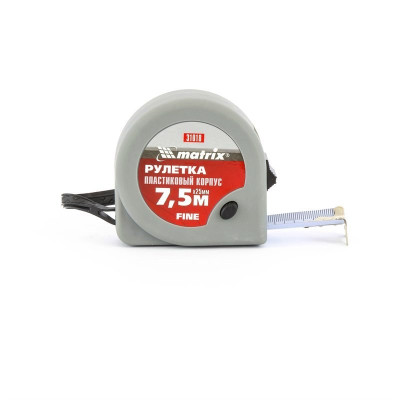 MX-31018 Рулетка Fine, 7,5 м х 25 мм, пластиковый корпус 31018 MATRIX