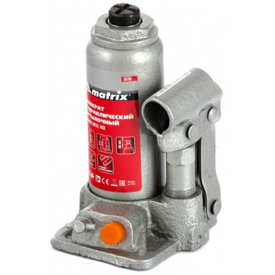 MX-50760 Домкрат гидравлический бутылочный, 2 т, h подъема 158-308 мм 50760 MATRIX