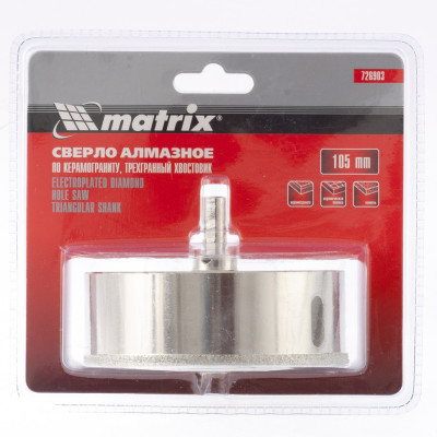MX-726903 Сверло алмазное по керамограниту, 105 х 67 мм 726903 MATRIX