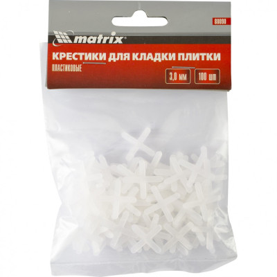 MX-88090 Крестики, 3 мм, для кладки плитки, упаковка 100 шт 88090 MATRIX MX-88090 Крестики, 3 мм, для кладки плитки, упаковка 100 шт 88090 MATRIX