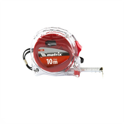 MX-31075 Рулетка Crystal, 10 м х 25 мм, корпус из поликарбоната 31075 MATRIX