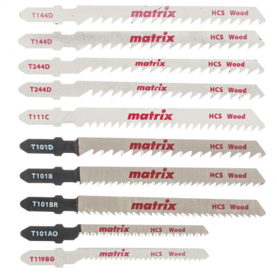 MX-78249 Набор полотен для электролобзика по дереву, 10 шт 78249 MATRIX