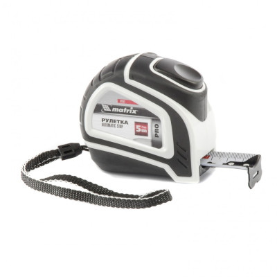 MX-32552 Рулетка Autostop, 5 м х 25 мм, автоматическая фиксация 32552 MATRIX