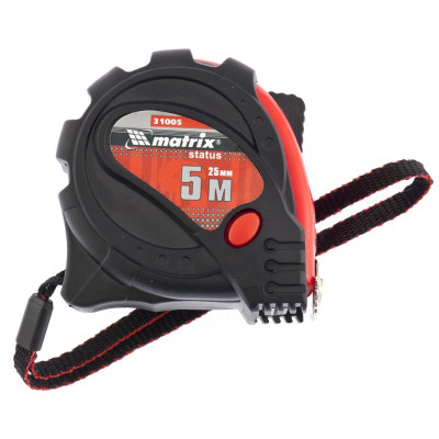 MX-31005 Рулетка, 5 м х 25 мм, обрезиненный корпус 31005 MATRIX