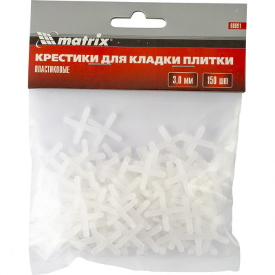 MX-88091 Крестики, 3 мм, для кладки плитки, упаковка 150 шт 88091 MATRIX