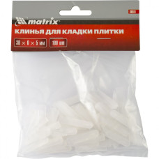 MX-88081 Клинья для кладки плитки 30 х 6 х 5 мм упаковка 100 шт 88081 MATRIX