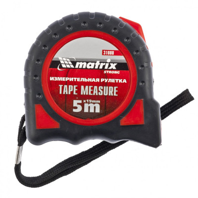MX-31080 Рулетка Strong, 5 м х 19 мм, обрезиненный корпус 31080 MATRIX