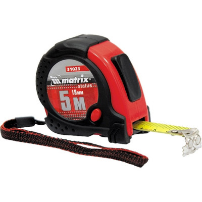 MX-31029 Рулетка, 5 м х 25 мм, обрезиненный корпус 31029 MATRIX