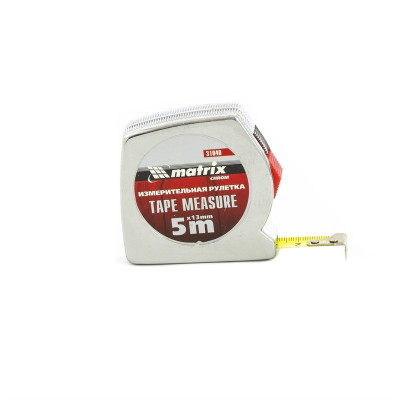 MX-31040 Рулетка Chrom, 5 м x 13 мм, хромированный корпус 31040 MATRIX