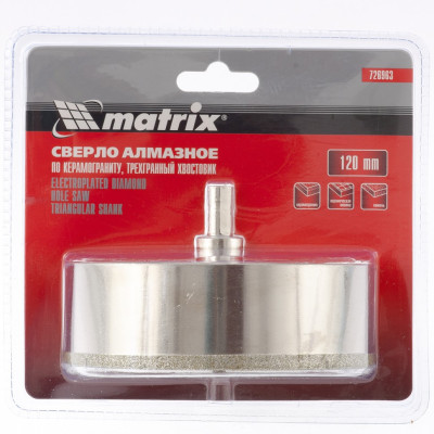 MX-726963 Сверло алмазное по керамограниту, 120 х 67 мм 726963 MATRIX