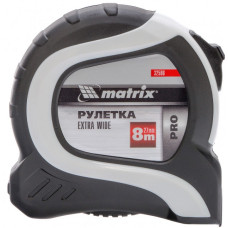 MX-32586 Рулетка Extra Wide, 8 м x 27 мм, двухкомпонентный корпус, Pro 32586 MATRIX