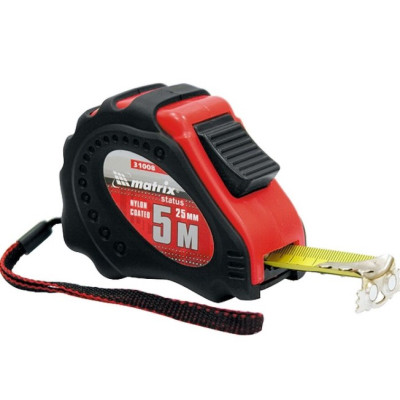 MX-31009 Рулетка Status autostop Magnet+, 7,5 м х 25 мм, обрезиненная 31009 MATRIX