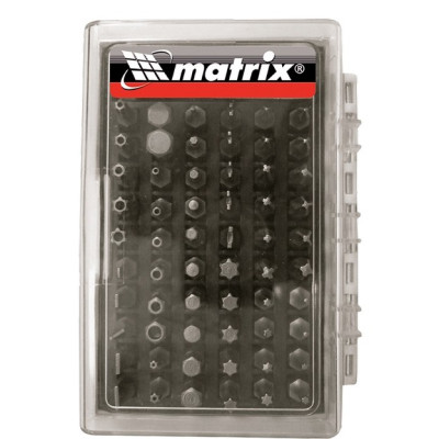 MX-11387 Набор бит с магнитным держателем, CrV, 61 шт 11387 MATRIX