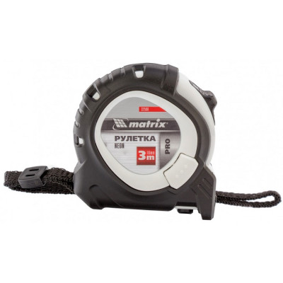 MX-32590 Рулетка Neon, 3 м x 16 мм, обрезиненный корпус, 3 фиксации, Pro 32590 MATRIX