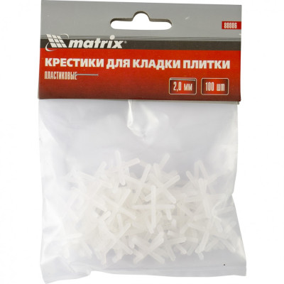 MX-88086 Крестики, 2 мм, для кладки плитки, упаковка 100 шт 88086 MATRIX