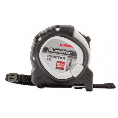 MX-32592 Рулетка Neon, 5 м x 25 мм, обрезиненный корпус, 3 фиксации, Pro 32592 MATRIX