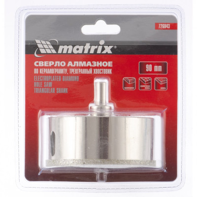 MX-726843 Сверло алмазное по керамограниту, 90 х 67 мм 726843 MATRIX