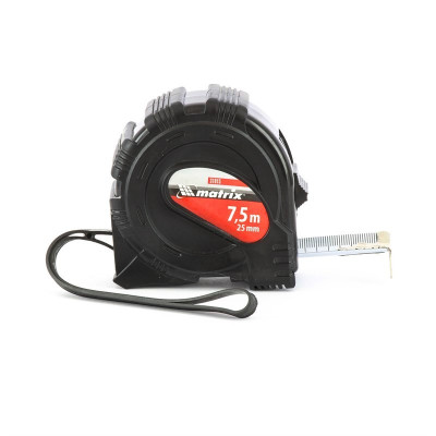 MX-31015 Рулетка Black, 7,5 м х 25 мм, обрезиненный корпус 31015 MATRIX