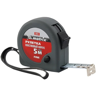 MX-31017 Рулетка Fine, 5 м х 19 мм, пластиковый корпус 31017 MATRIX