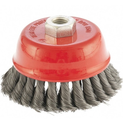 MX-74682 Щетка для УШМ, 100 мм, М14, "чашка", проволока 0,5 мм 74682 MATRIX MX-74682 Щетка для УШМ, 100 мм, М14, "чашка", проволока 0,5 мм 74682 MATRIX
