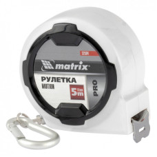MX-32594 Рулетка Motion, 5 м x 19 мм, возможность записи, карабин-держатель, PRO 32594 MATRIX